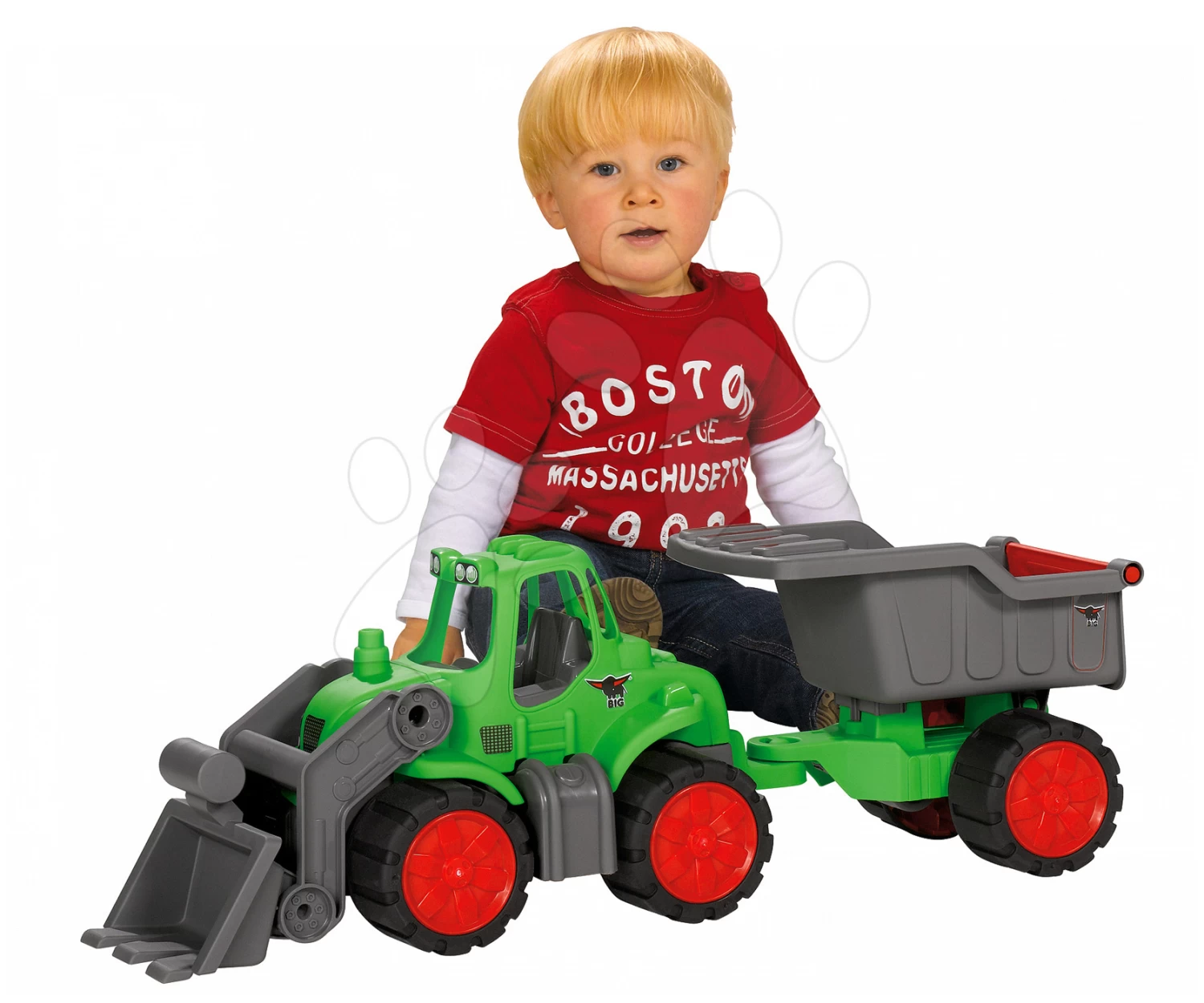 Trettraktor-Set Jim Loader BIG Mit Lader Und Anhänger Und Traktor Mit Lader Und Anhänger 66 Cm – Bild 7