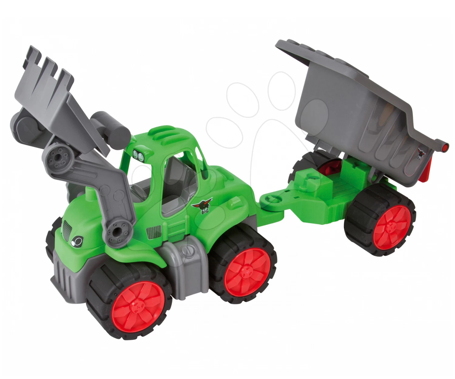 Trettraktor-Set Jim Loader BIG Mit Lader Und Anhänger Und Traktor Mit Lader Und Anhänger 66 Cm – Bild 8