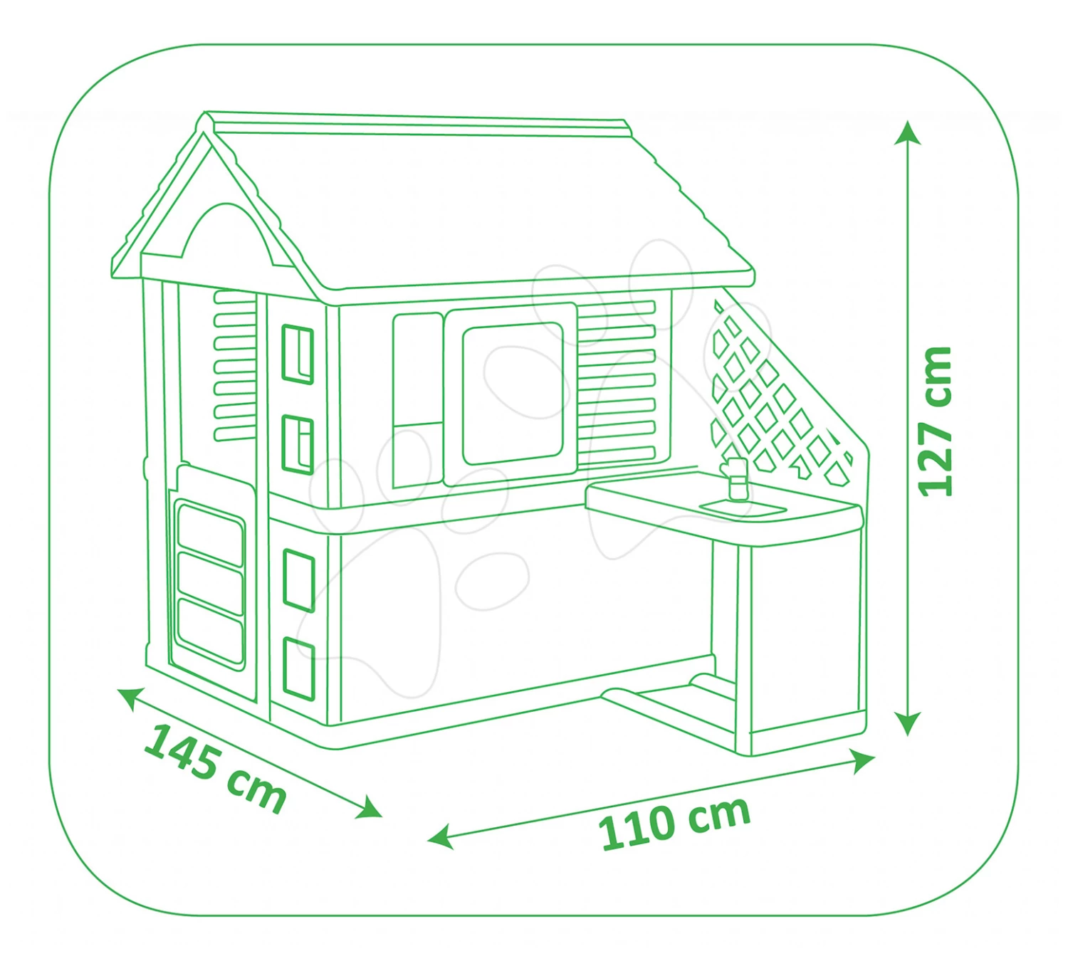 Set Rutsche Funny Toboggan Smoby 200 Cm Und Häuschen Pretty Nature Mit Sommerküche Ab 24 Monaten – Bild 12