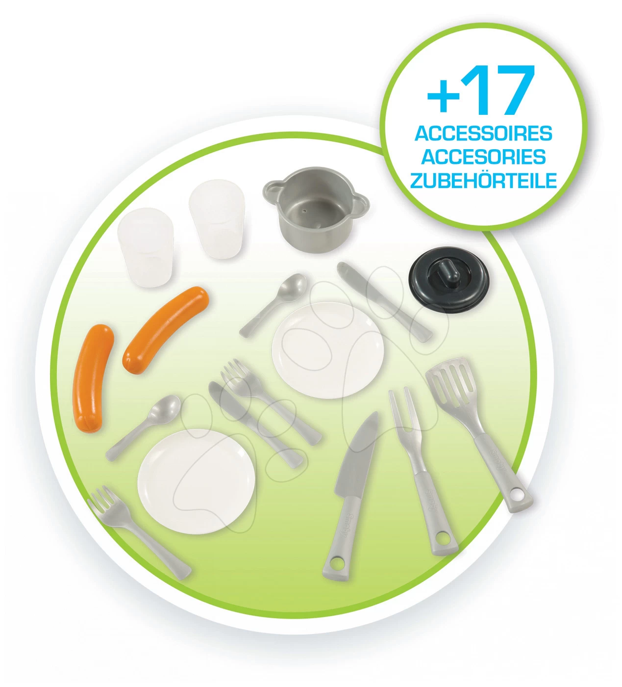 Rutscher-Set Scooter Pink Smoby Mit Gummirädern Und Ein Pretty Nature Haus Mit Sommerküche Und Rollladen Ab 18 Monaten – Bild 8