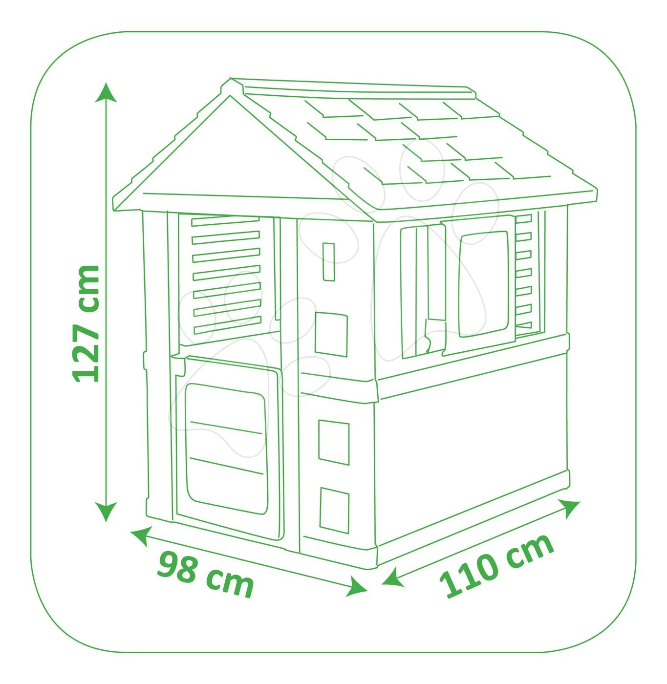 Set Rutsche Funny Toboggan Smoby 200 Cm Und Häuschen Nature Mit Rollladen Und Wagen Mit Eimer Ab 24 Monaten – Bild 11