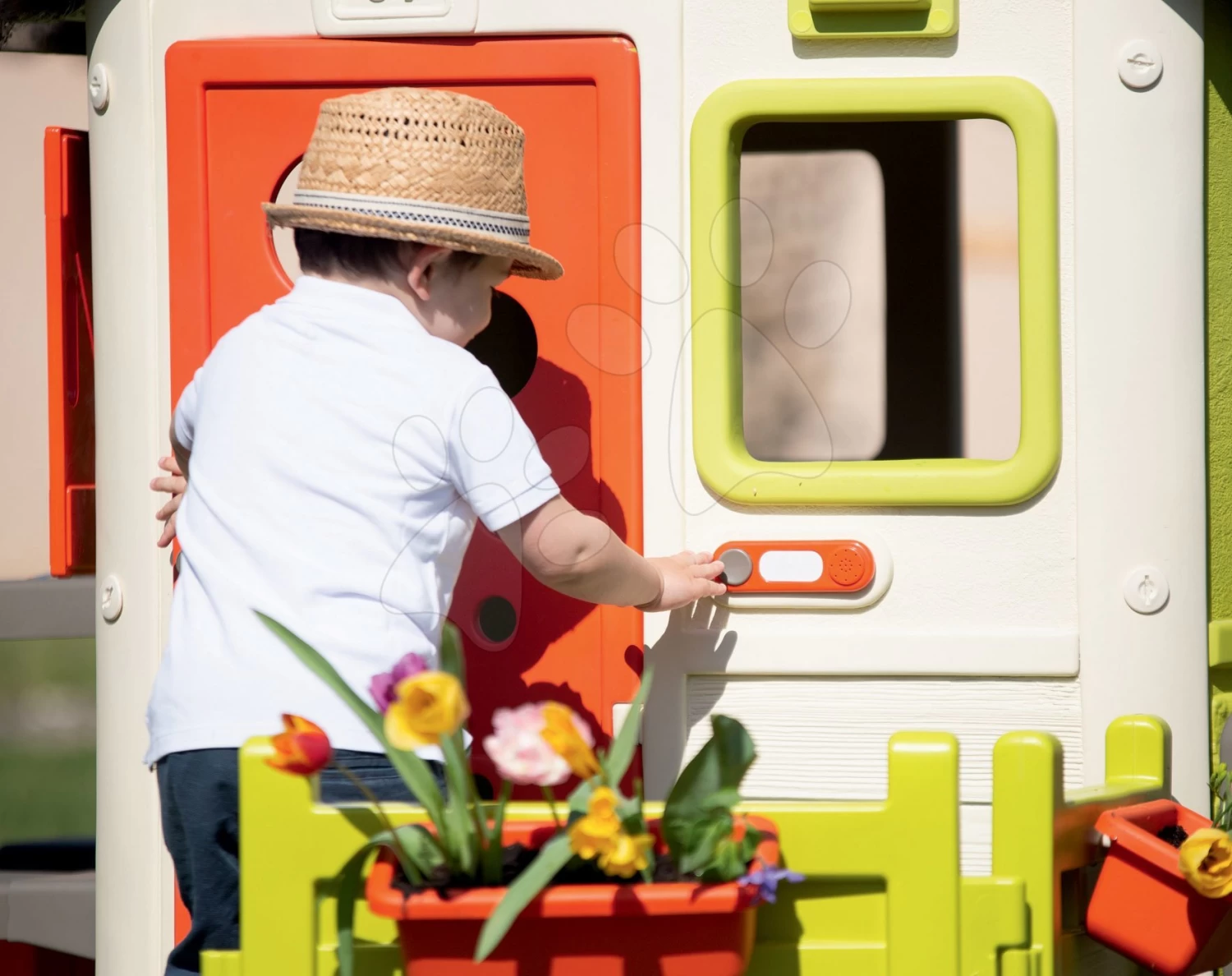 Rutschenset Toboggan KS Länge 150 Cm Medium Smoby Und Nature Spielhaus Mit Klingel – Bild 7