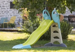 Eine Rutsche Mit Springbrunnen Toboggan XL Slide Green Smoby 230 Cm Gleitfläche Mit UV-Filter Ab 3 Jahren SM820302