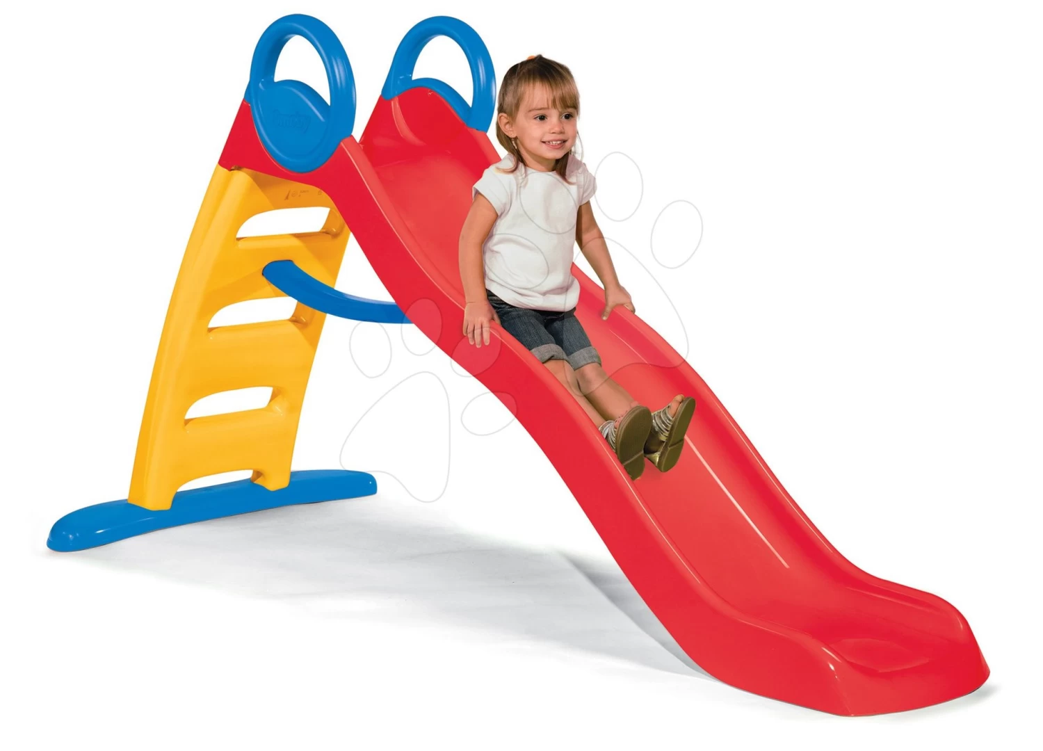 Set Rutsche Funny Toboggan Smoby 200 Cm Und Ein Rad Mit Reflektor Und Gummirädern Und Angelrute Ab 24 Monaten – Bild 4