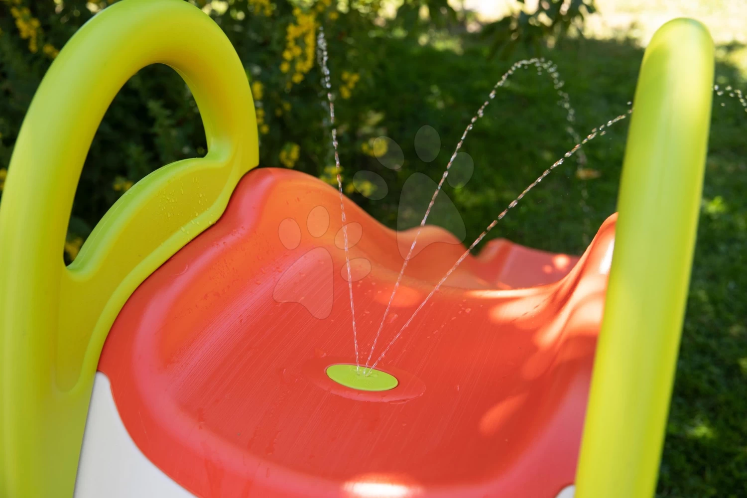 Rutschenset Toboggan Funny Länge 200 Cm Smoby Und Sandkasten Schmetterling Mit Springbrunnen 2*95 Liter – Bild 2