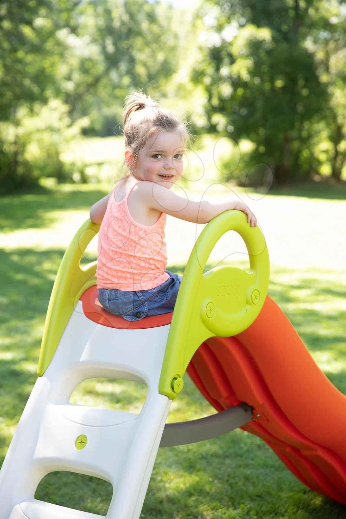 Rutsche Mit Spritzbrunnen Funny Toboggan Double Smoby 2 Meter Doppelwände Mit UV-Filter Ab 2 Jahren – Bild 11