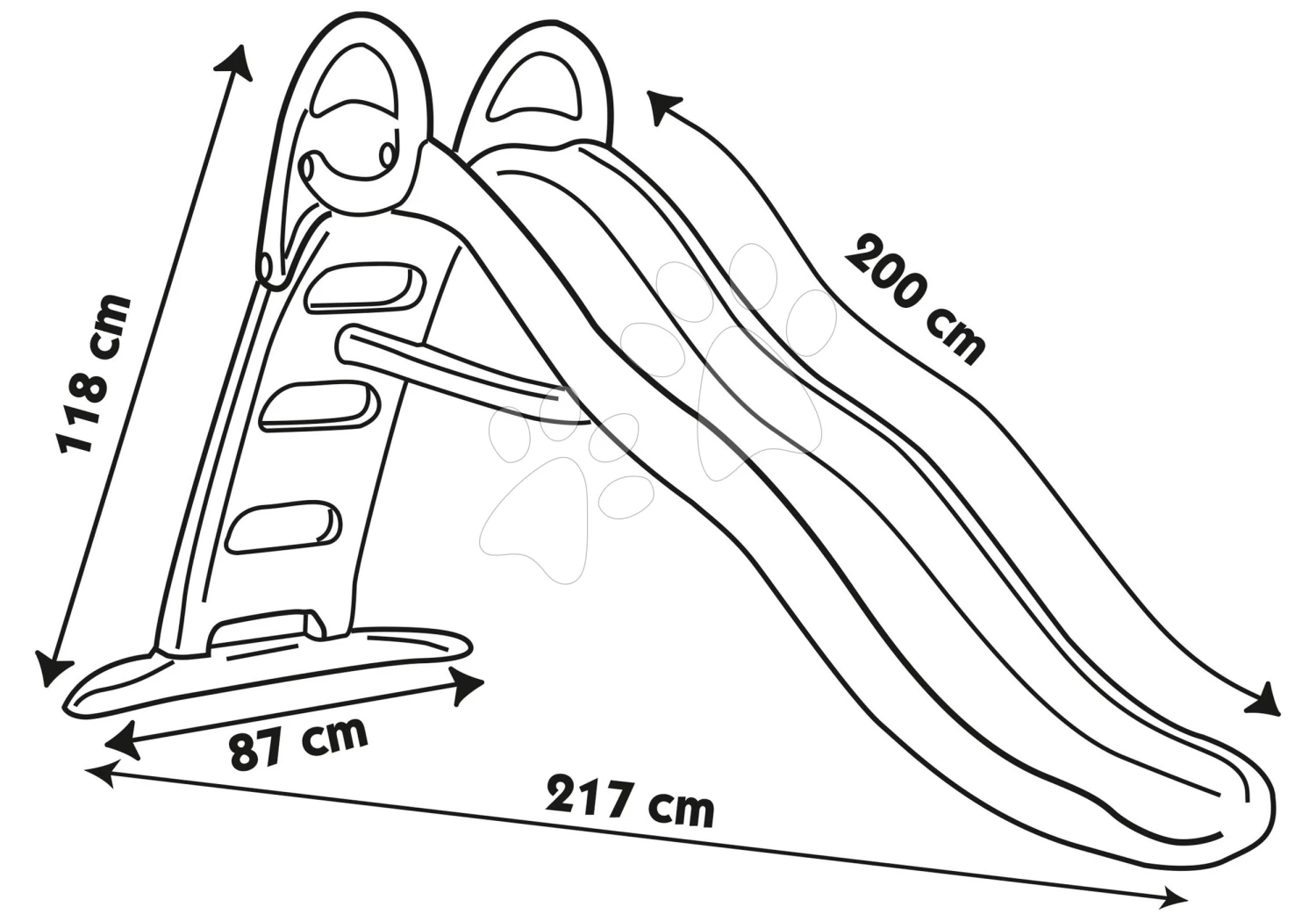 Rutsche Mit Springbrunnen Funny Slide Green Toboggan Smoby 2 Meter Doppelte Feste Struktur Mit UV-Filter Ab 24 Monaten â Bild 5