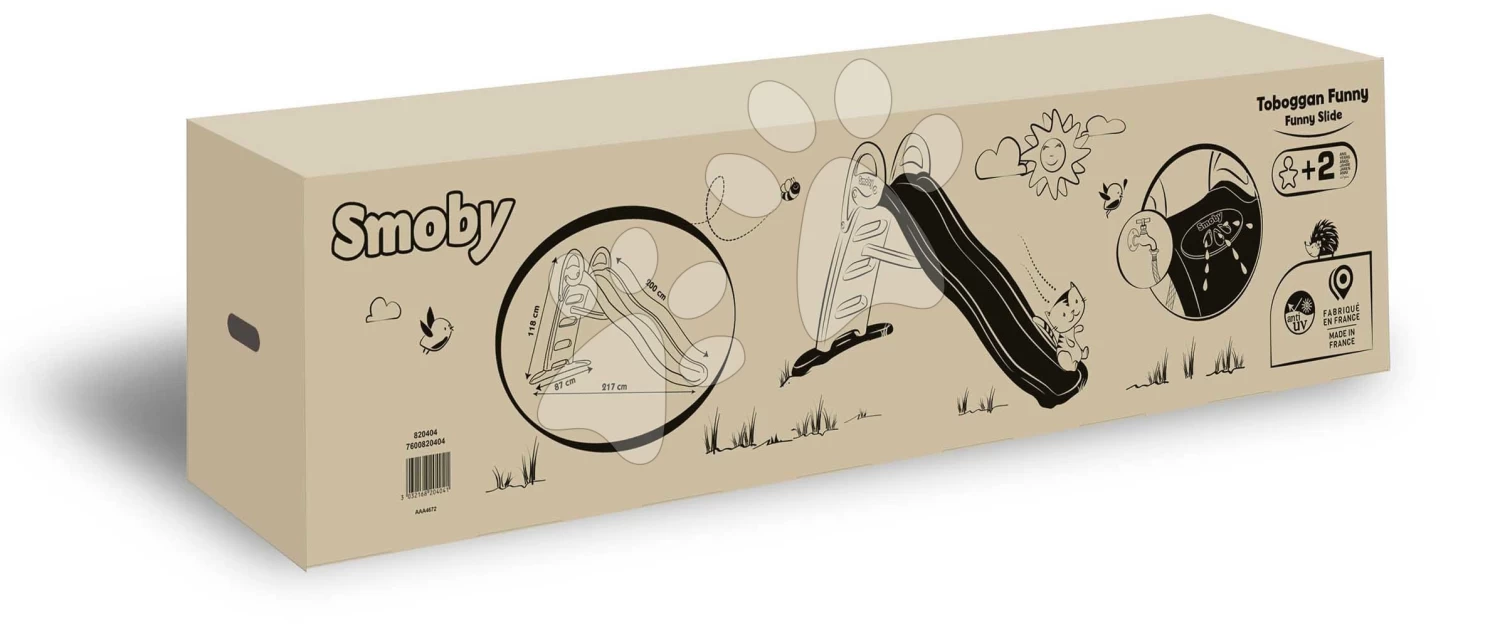 Rutsche Mit Springbrunnen Funny Slide Green Toboggan Smoby 2 Meter Doppelte Feste Struktur Mit UV-Filter Ab 24 Monaten â Bild 13