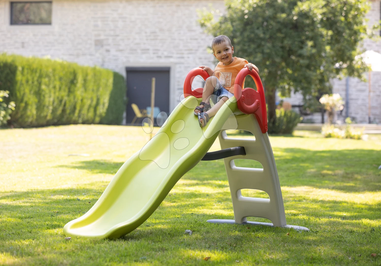 Rutsche Mit Springbrunnen Funny Slide Green Toboggan Smoby 2 Meter Doppelte Feste Struktur Mit UV-Filter Ab 24 Monaten â Bild 10