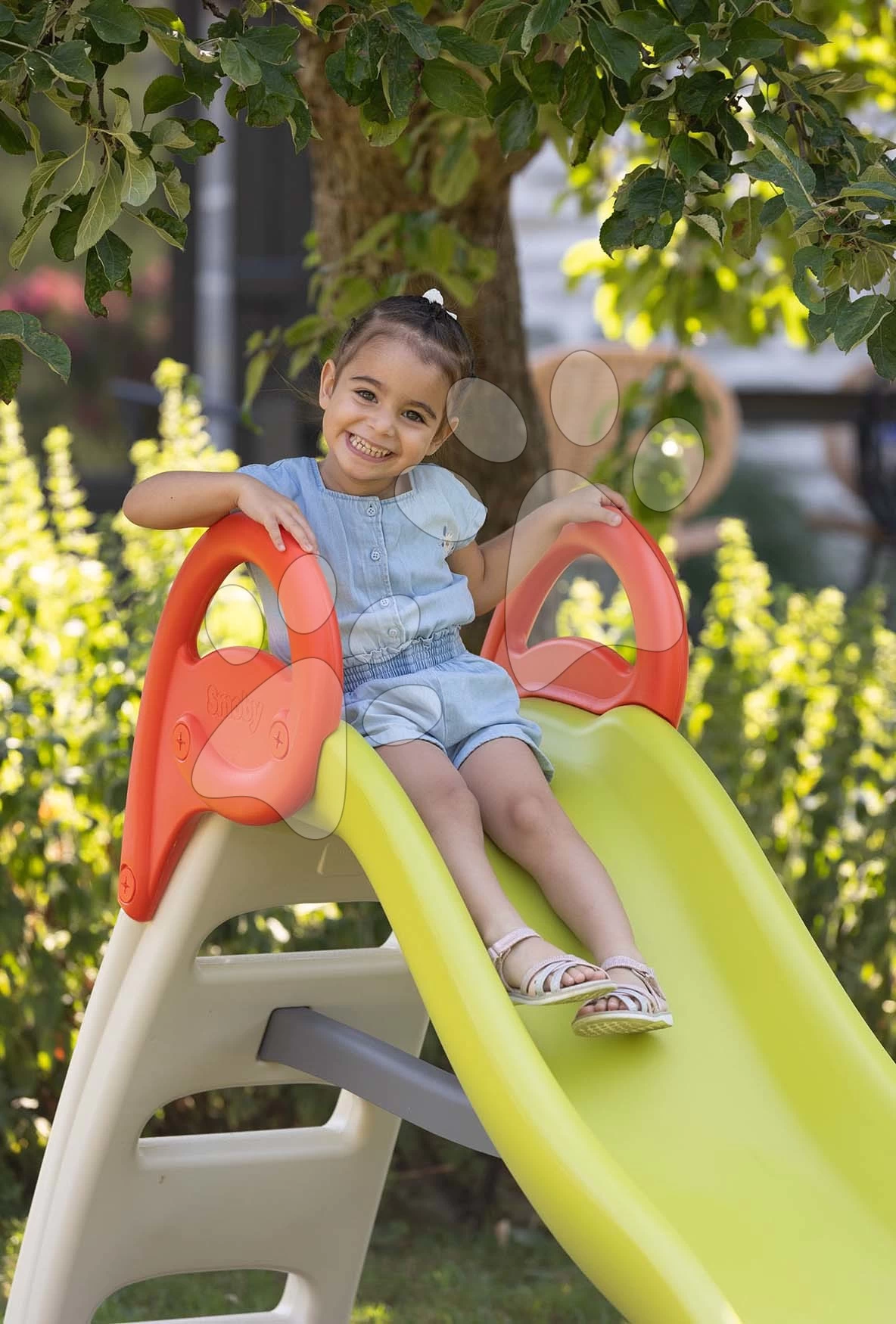 Rutsche Mit Springbrunnen Funny Slide Green Toboggan Smoby 2 Meter Doppelte Feste Struktur Mit UV-Filter Ab 24 Monaten â Bild 7