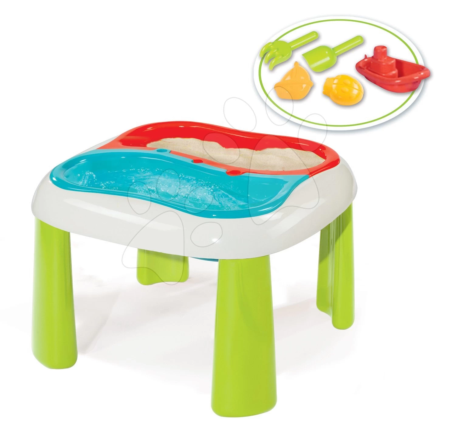 Set Rutsche Toboggan Funny Smoby Länge 2m Und Spieltisch Wasser&Sand Mit Mühle Ab 24 Monaten – Bild 20
