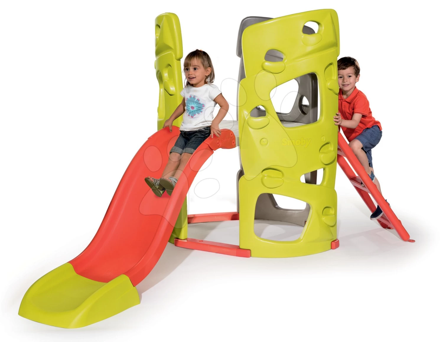 Set Rutsche Toboggan Super Megagliss 2v1 Smoby A Klettergerüst Multiactivity Climbing Tower Mit Kletterwänden Ab 24 Monaten – Bild 6