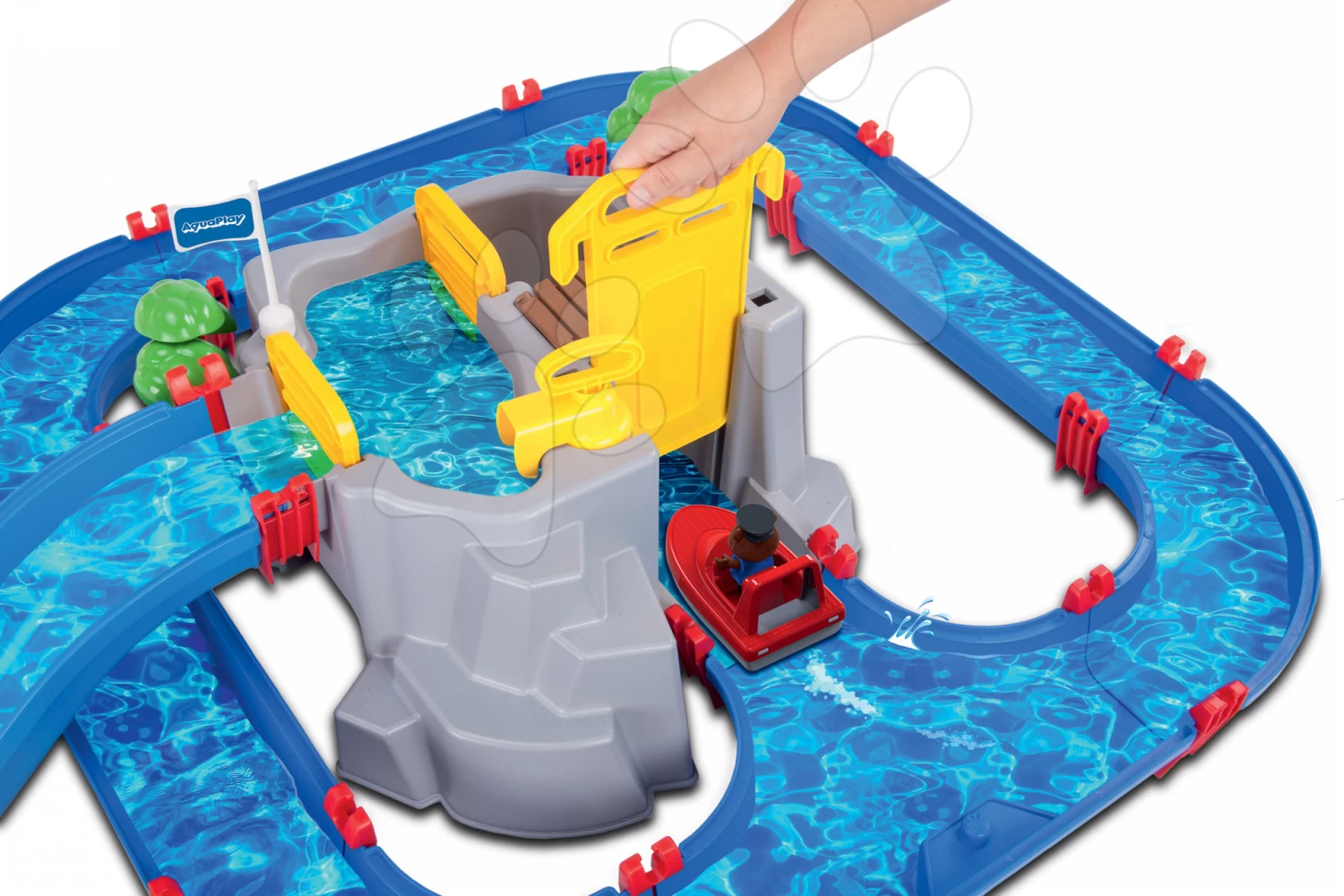 Rutschenset Toboggan Super Megagliss 2in1 Smoby Und Die Wasserbahn Aquaplay Mountain Lake Mit Einer Höhle Und 2 Booten – Bild 8