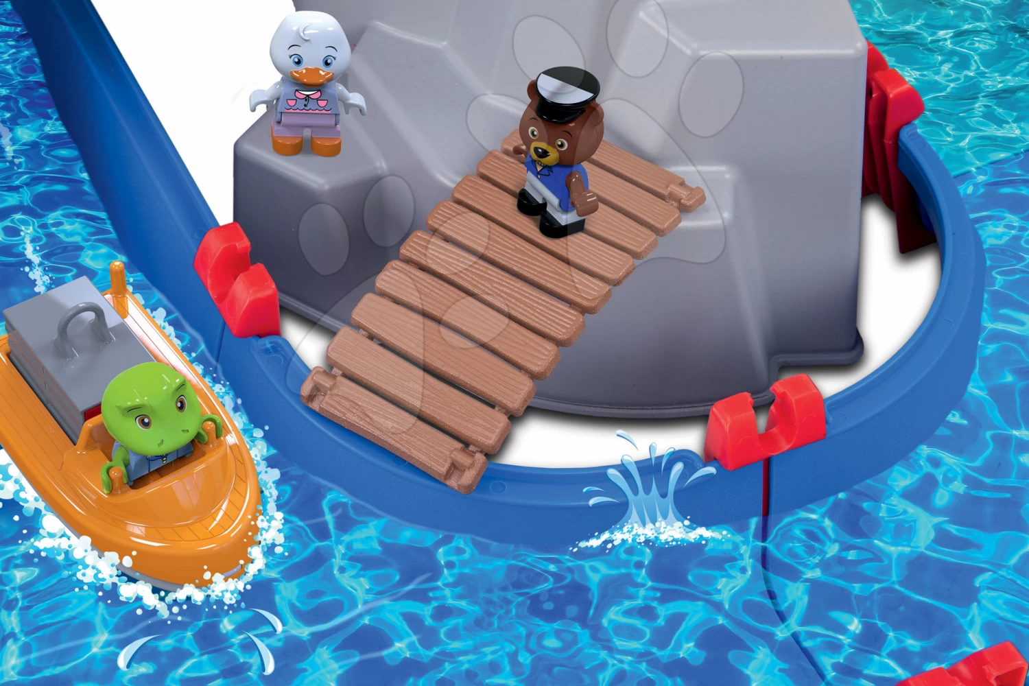 Rutschenset Toboggan Super Megagliss 2in1 Smoby Und Die Wasserbahn Aquaplay Mountain Lake Mit Einer Höhle Und 2 Booten – Bild 10