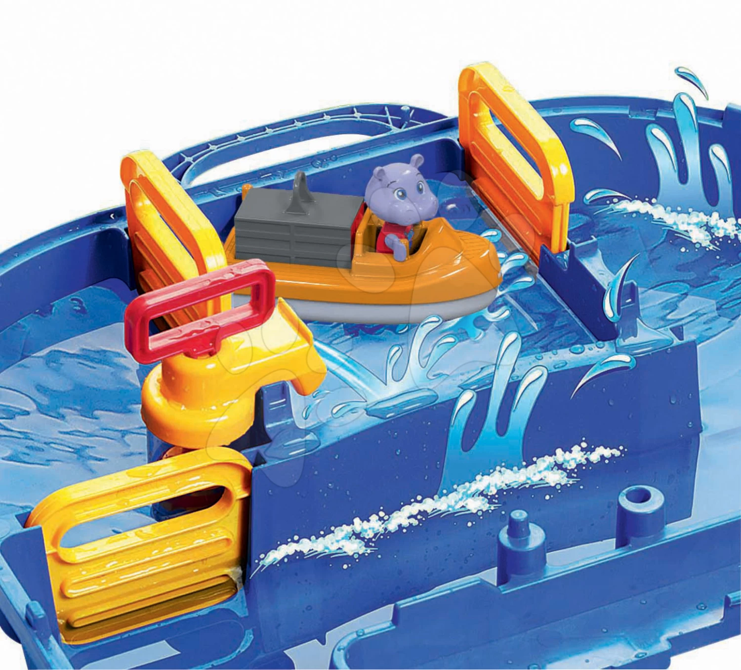 Rutschenset Toboggan KS Smoby Mit Wasser Und Die Aquaplay-Wasserbahn Mit Damm Und Booten – Bild 15