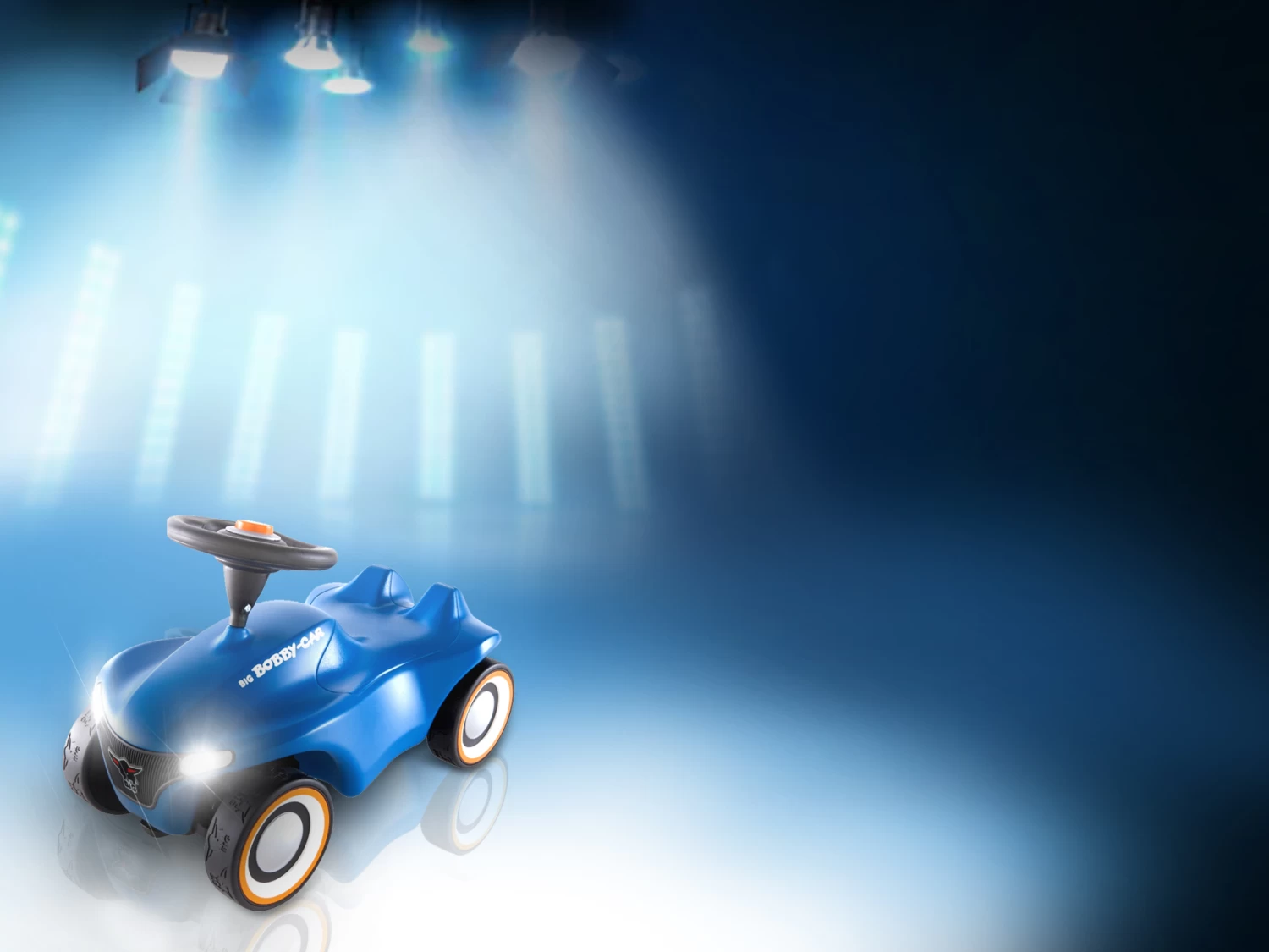 Rutschfahrzeug Bobby Car Neo BIG Blau Mit Dem Ton Mit Gummirädern Und Gitter Maske Ab 12 Monaten – Bild 16