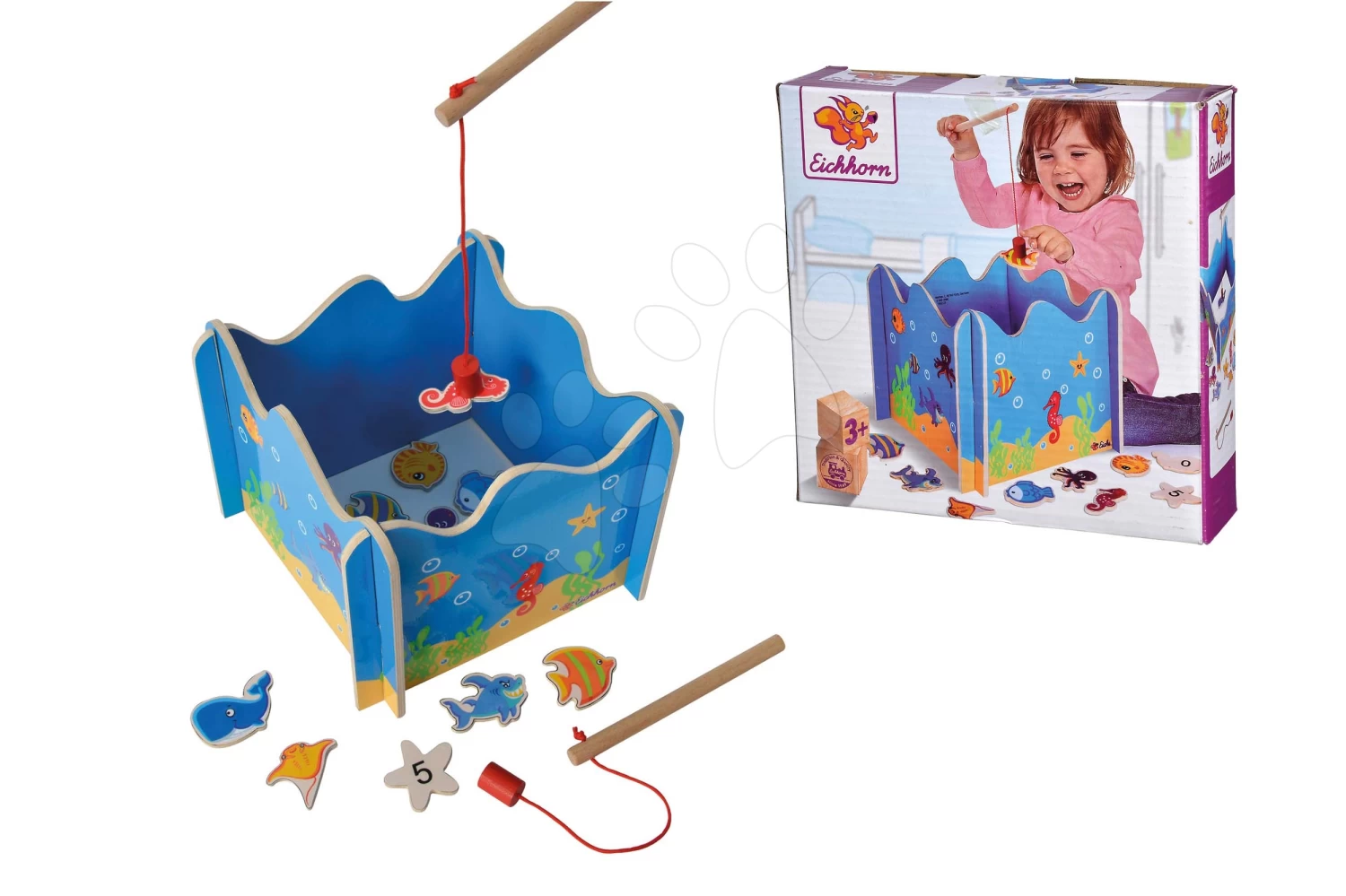 Holzspiel Für Fischer Fishing Game Eichhorn Magnetisch Mit 16 Teilen – Bild 5