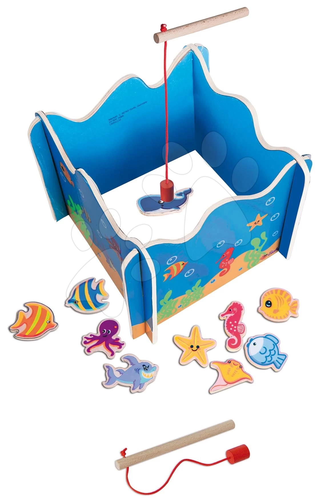 Holzspiel Für Fischer Fishing Game Eichhorn Magnetisch Mit 16 Teilen – Bild 6