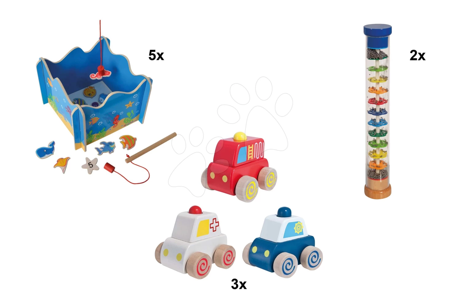 Holzspiel Für Fischer Fishing Game Eichhorn Magnetisch Mit 16 Teilen – Bild 2