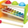 Xylophon Aus Holz Color Xylophone Hammering Bench Eichhorn Mit 3 Kugelchen Und Einem Hammer Ab 24 Monaten
