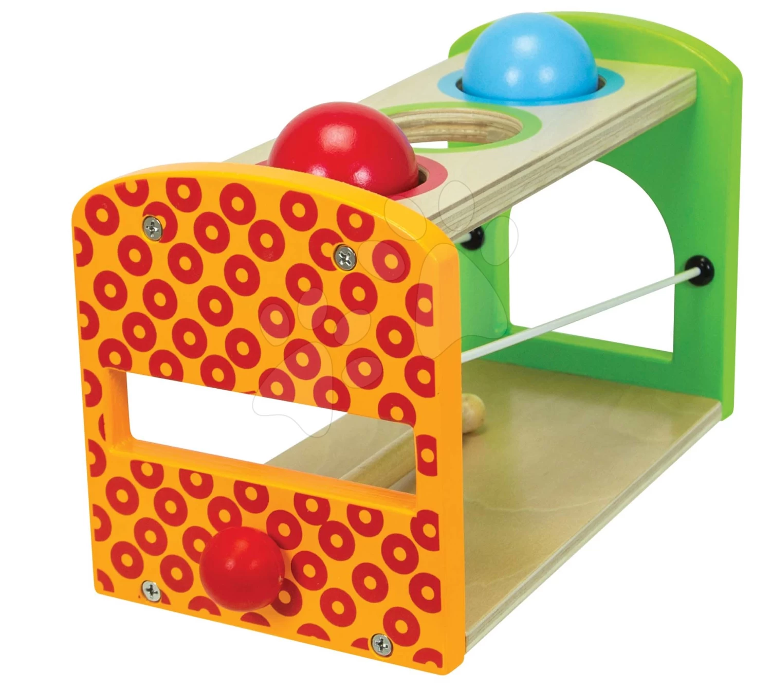 Xylophon Aus Holz Color Xylophone Hammering Bench Eichhorn Mit 3 Kugelchen Und Einem Hammer Ab 24 Monaten – Bild 2