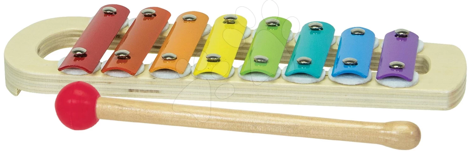 Xylophon Aus Holz Color Xylophone Hammering Bench Eichhorn Mit 3 Kugelchen Und Einem Hammer Ab 24 Monaten – Bild 4