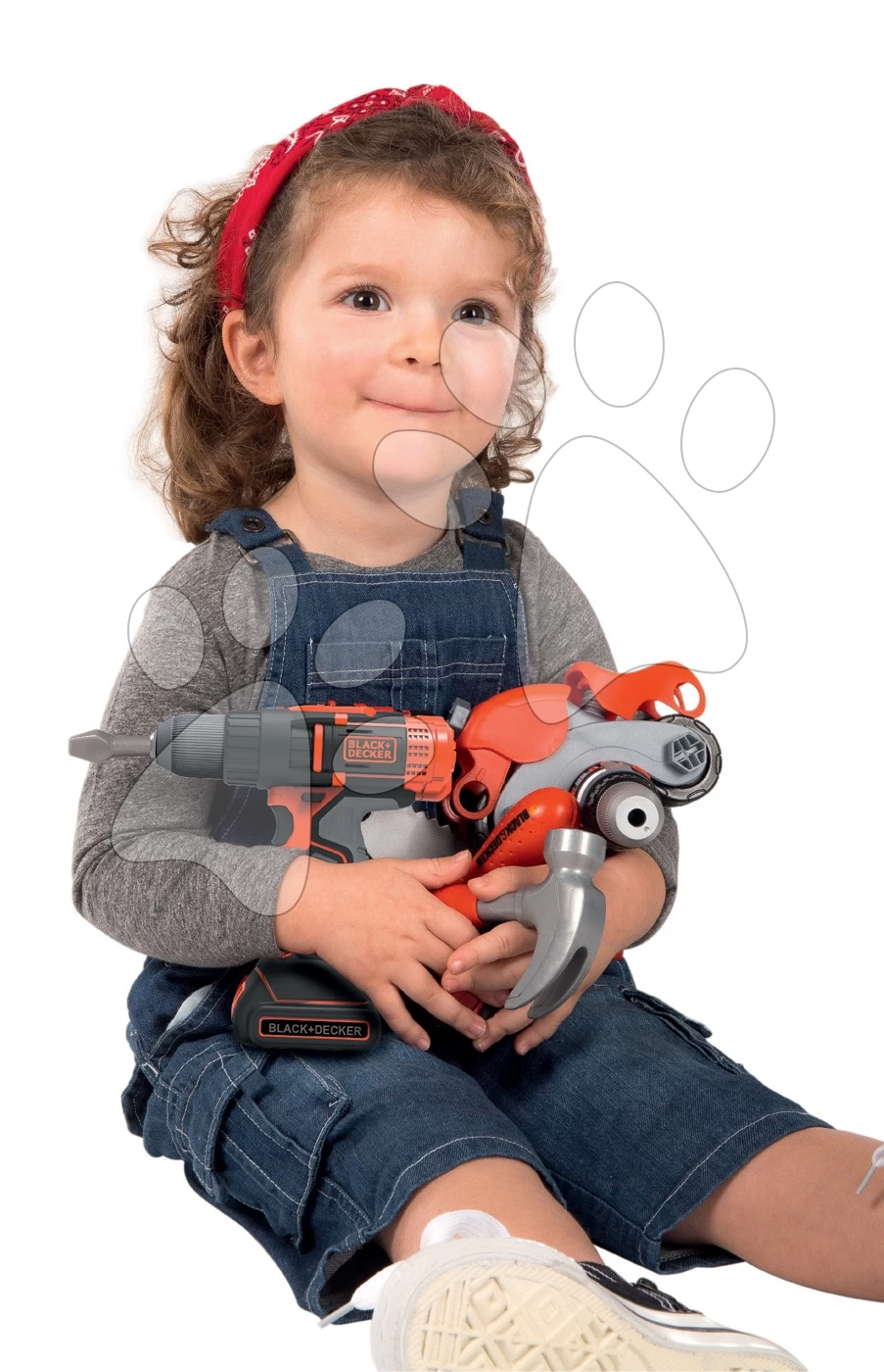 Werkstattset Black+Decker Smoby Mit 79 Zubehörteilen Und Einer Elefantenschaukel Mit Beweglichen Ohren – Bild 12