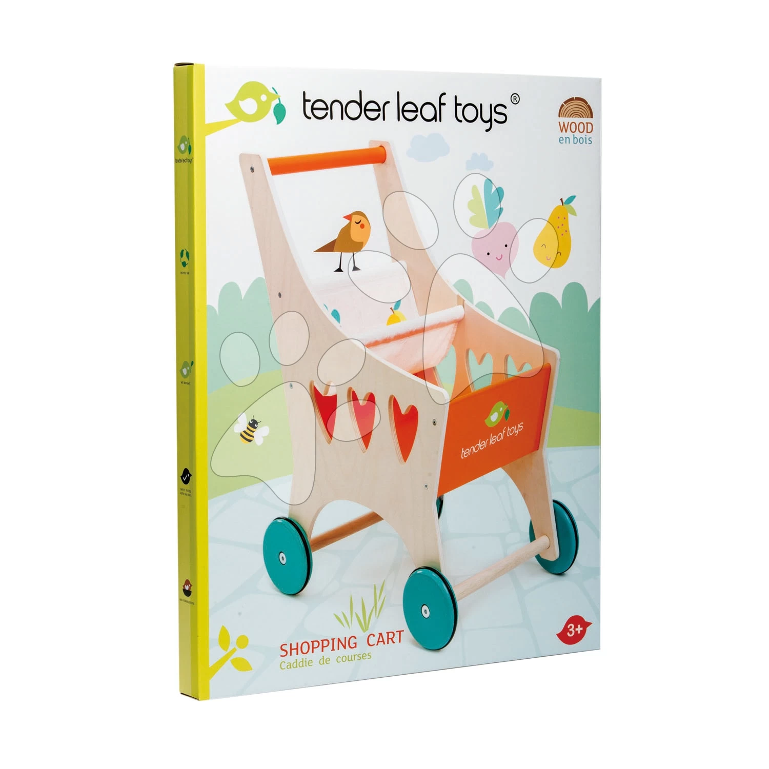 Holzeinkauswagen Shopping Cart Tender Leaf Toys Mit Textilfach – Bild 3