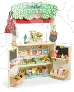 Waldladen Aus Holz Mit Theater Woodland Stores And Theatre Tender Leaf Toys Mit Puppen Und Tasche