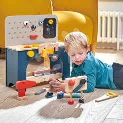 Holzwerkstatt Mit Roboter Table Top Tool Tender Leaf Toys Mit Werkzeug Und Bausatz