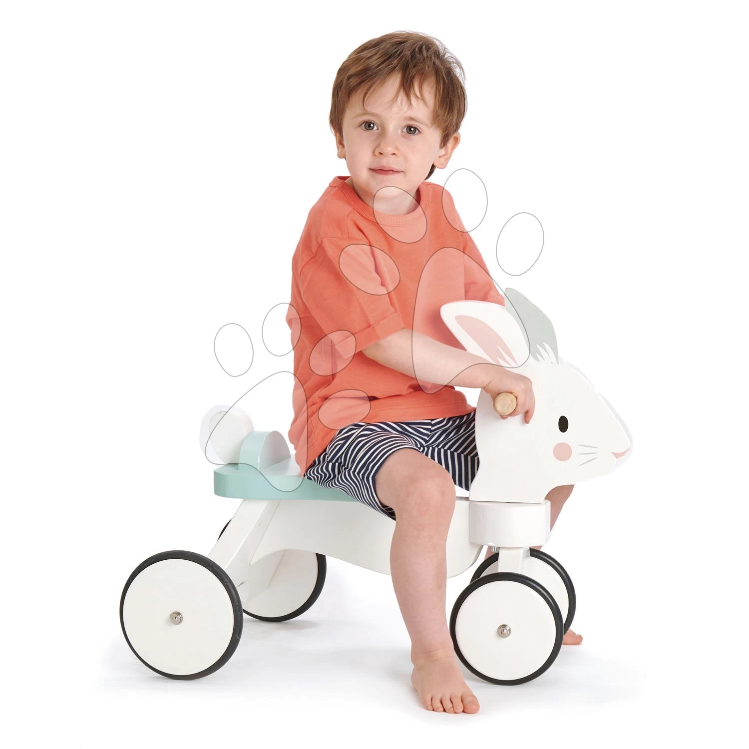 Rutschfahrzeug Aus Holz Der Laufende Hase Running Rabbit Ride On Tender Leaf Toys Mit Funktionsfähiger Frontlenkung Ab 18 Monaten